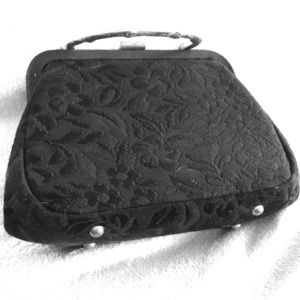 Vintage Vendi Women’s Black Brocade Evening Bag.